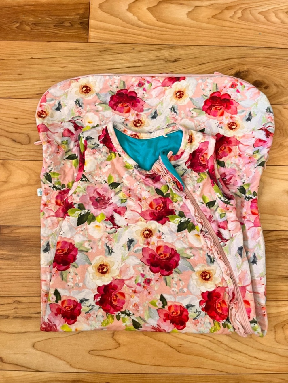 Posh Peanut Coral & Red Floral Sleeveless Sleep Sack - Picture 2 of 8